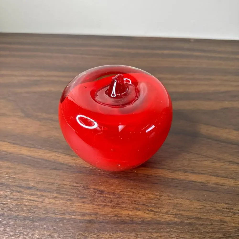 Vintage Murano Style Hand Blown Glass Apple